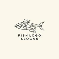 Fish logo design icon vector