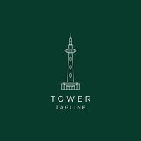 vector de icono de diseño de logotipo de torre