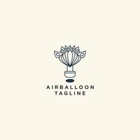 Air balloon logo design icon vector