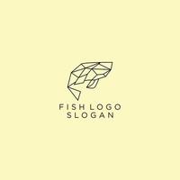 vector de icono de diseño de logotipo de pescado