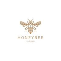 Honey Bee logo design icon template vector