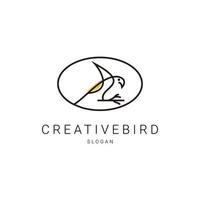 Simple Bird logo design icon template vector