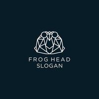 Frog Head design icon logo template vector