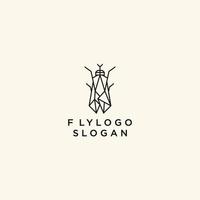 Fly logo design icon vector
