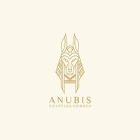 plantilla de icono de diseño de logotipo de anubis vector