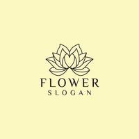 vector de icono de diseño de logotipo de flor