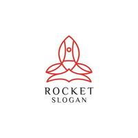 Rocket logo design icon vector