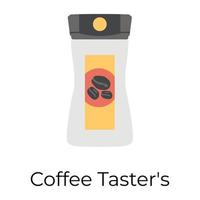 Trendy Coffee Jar vector