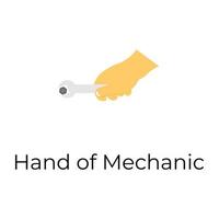 Hand of Mechanic vector