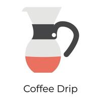 Trendy Drip Coffee vector