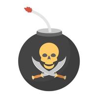 Trendy Pirate Bomb vector