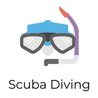 Trendy Scuba Diving vector