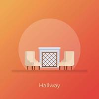 Trendy Hallway Concepts vector
