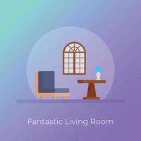 Fantastic Living Room vector