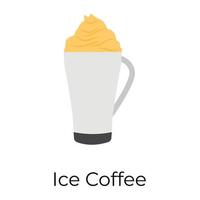 Trendy Iced Coffee vector