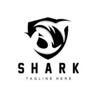 Shark Logo, Wild Fish Vector Illustration, Ocean Predator, Product Brand Design Icon