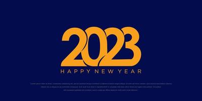 Diseño de texto de logotipo de feliz año nuevo 2023. Plantilla de diseño de número 2023. ilustración vectorial vector