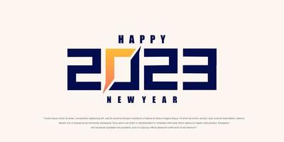 2023 Happy New Year logo text design. 2023 number design template. vector illustration.