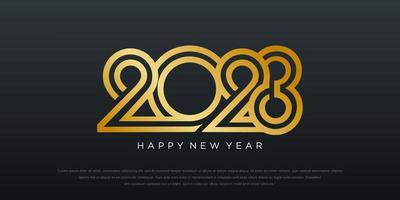 2023 Happy New Year logo text design. 2023 number design template. vector illustration.