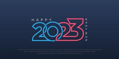 2023 Happy New Year logo text design. 2023 number design template. vector illustration.