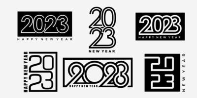 2023 Happy New Year logo text design. 2023 number design template collection . vector illustration.