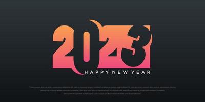 2023 Happy New Year logo text design. 2023 number design template. vector illustration.