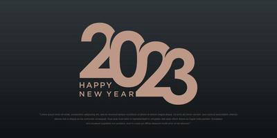 2023 Happy New Year logo text design. 2023 number design template. vector illustration.