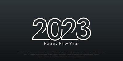 2023 Happy New Year logo text design. 2023 number design template. vector illustration.