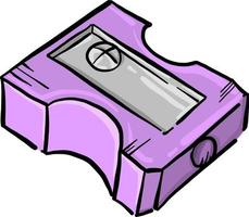 Purple sharpener, illustration, vector on white background