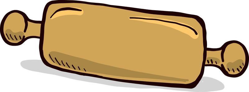 Rolling pin , illustration, vector on white background