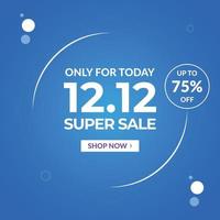 12.12 Super sale only for today. vector