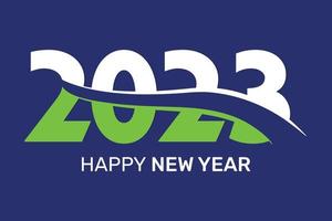 Happy new year 2023 text design and banner design. vector