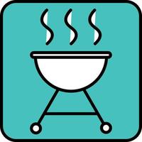 Barbeque grill, illustration, vector on a white background.