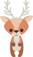Baby deer, illustration, vector on white background.