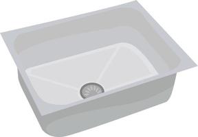 Porcelain sink, illustration, vector on white background