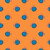 Small bow toy,seamless pattern on orange background. vector