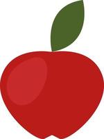 manzana roja, ilustración, vector, sobre un fondo blanco. vector
