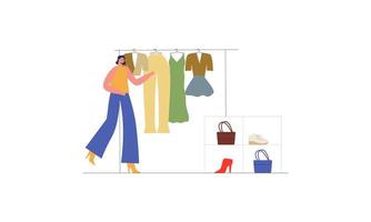 Personal shopper. Shop assistant, fashion stylist vector illustration. By  Microvector