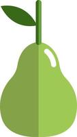 Green pear, illustration, vector on white background.