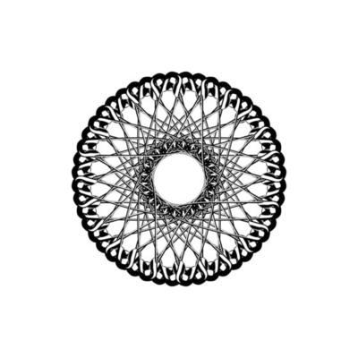 Artistic Circle Shape Made From Safety Pin Composition for Decoration, Ornate, Logo, Website, Art Illustration or Graphic Design Element. Vector Illustration