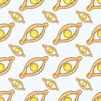 Khachapuri pattern, seamless pattern on bright background. vector