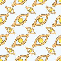 Khachapuri pattern, seamless pattern on bright background. vector