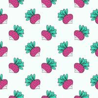 Pink turnip , seamless pattern on a white background. vector