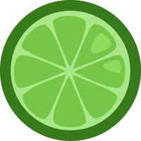 Green lemon, illustration, vector on a white background.