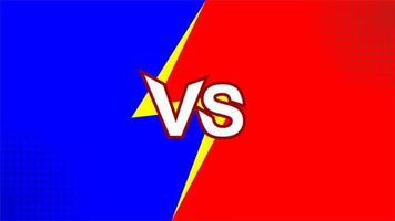 Vs battle versus fighting sport template background blue red vector