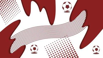 Abstract football background on the theme of Qatar flag vector illustration