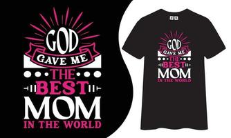 Mom typography t shirt design. vector