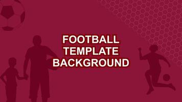 Football soccer template red background vector