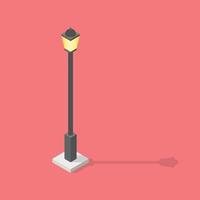 Street lighting isometric view vector