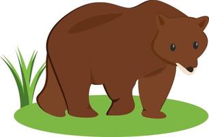 Cute bear ,illustration, vector on white background.